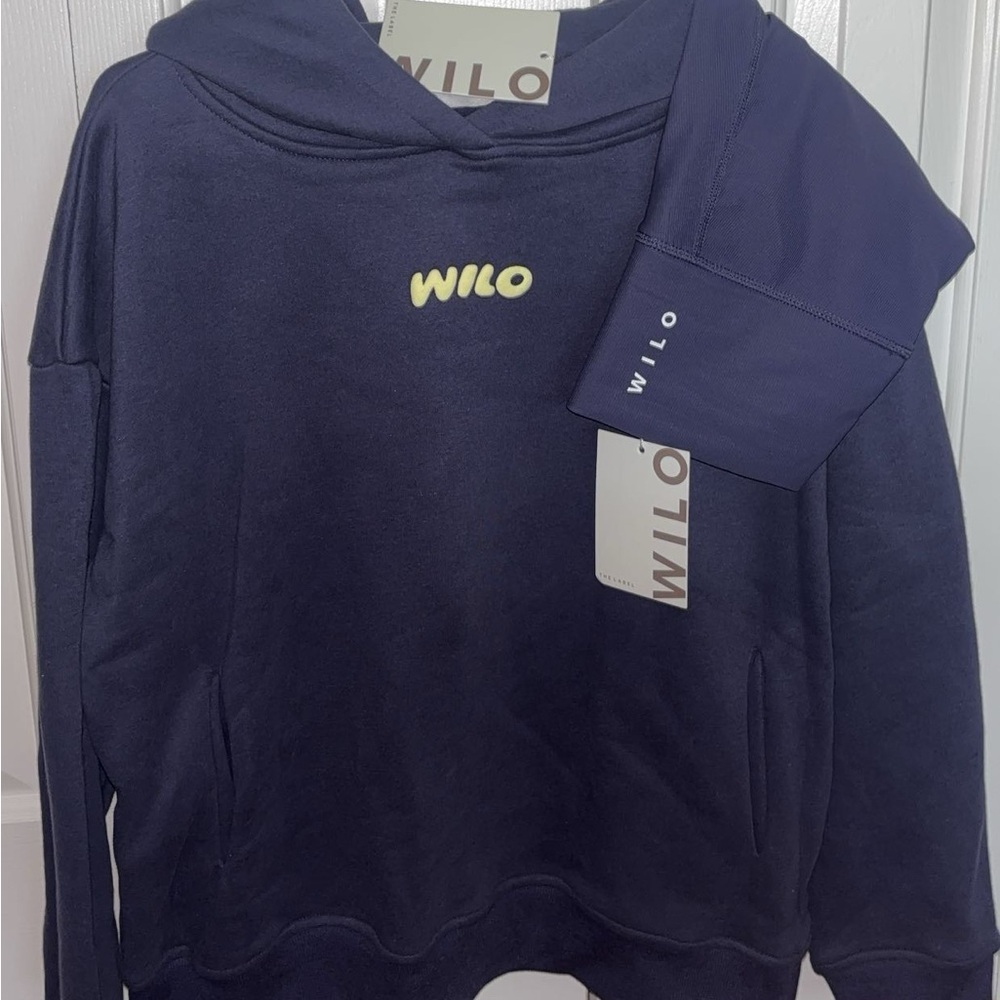 WILO Navy Blue Hoodie/Biker Shorts